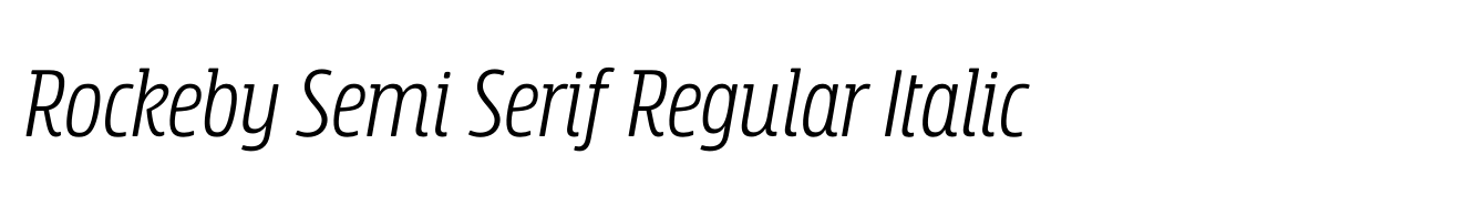 Rockeby Semi Serif Regular Italic
